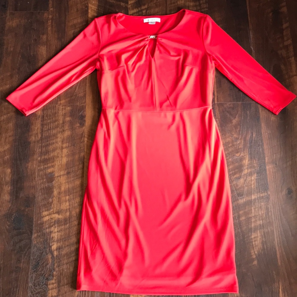 Liz Claiborne Juicy Red Jersey Dress Sz M